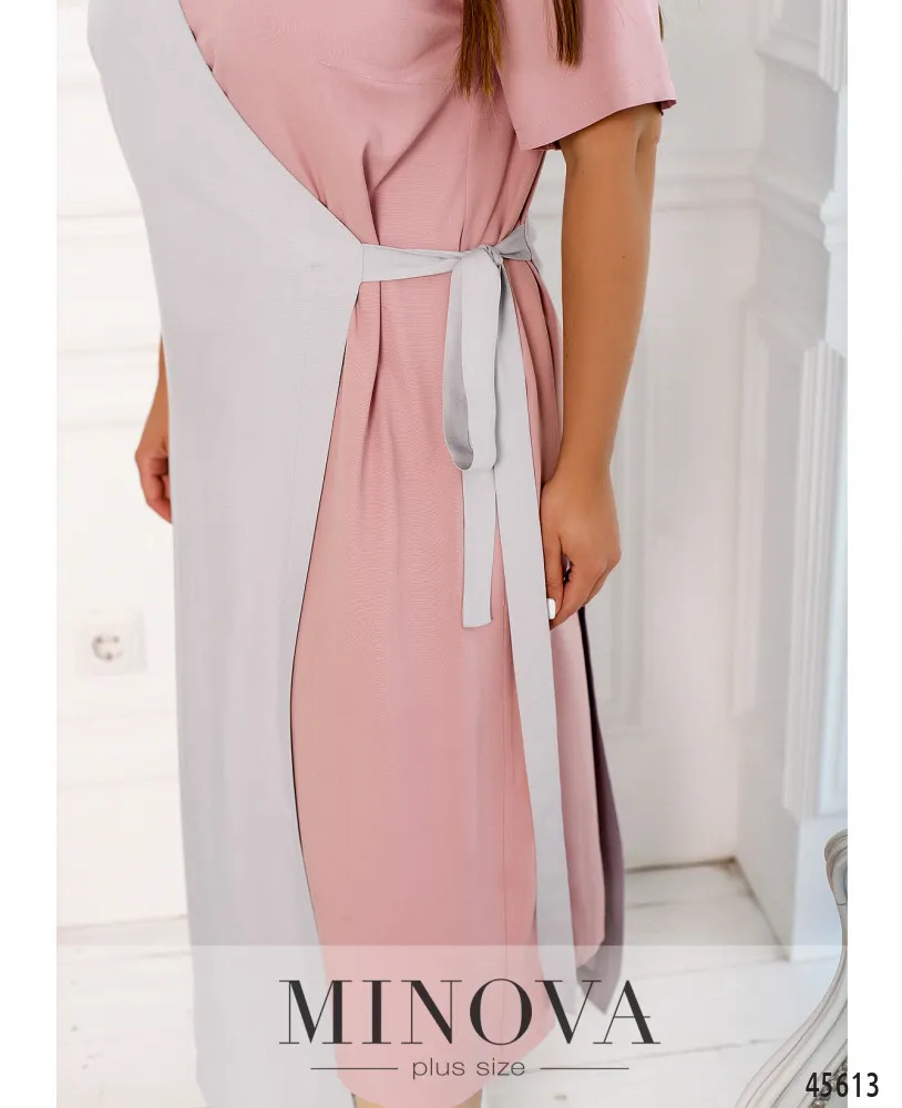 Платье 2288Б-пудра-серый Minova