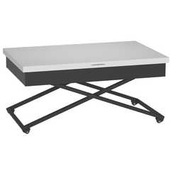 Стол универсальный трансформируемый АНДРЭ Loft ЛДСП белый/чёрный