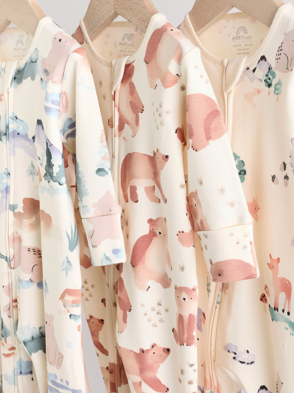 Комбинезон / Cлип для малышей Next AW3-050, 3 шт., Молочный