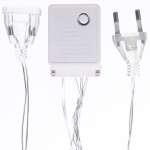 Гирлянда для дома БАХРОМА ш2,5м* в60см 48 ламп LED, с насадками Шар, 8 реж Желтый (возможность соединения)