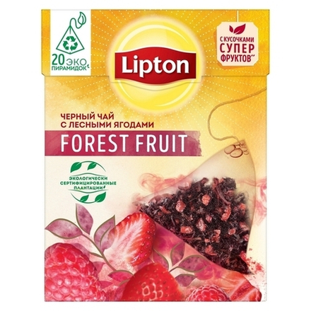 Чай черный в пирамидках Lipton Forest Fruit, 20 пак/уп (Липтон)