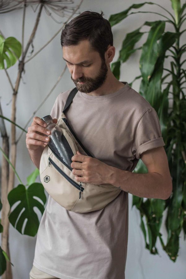 Сумка поясная MONQ Big Buddha Бежевая - фото 2