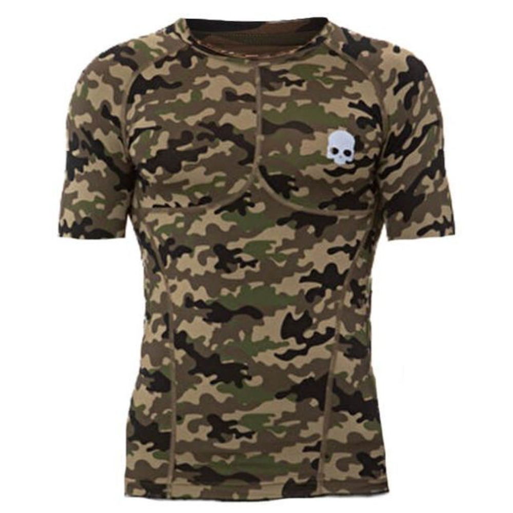 Мужская теннисная футболка Hydrogen Printed Second Skin Tee Man - зеленый