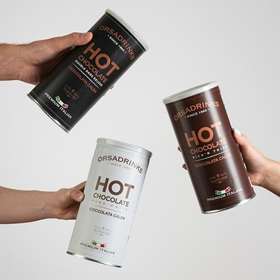 Смесь сухая для приготовления напитков «Горячий Белый Шоколад» ODK 1 кг;сталь;D=10,H=19см