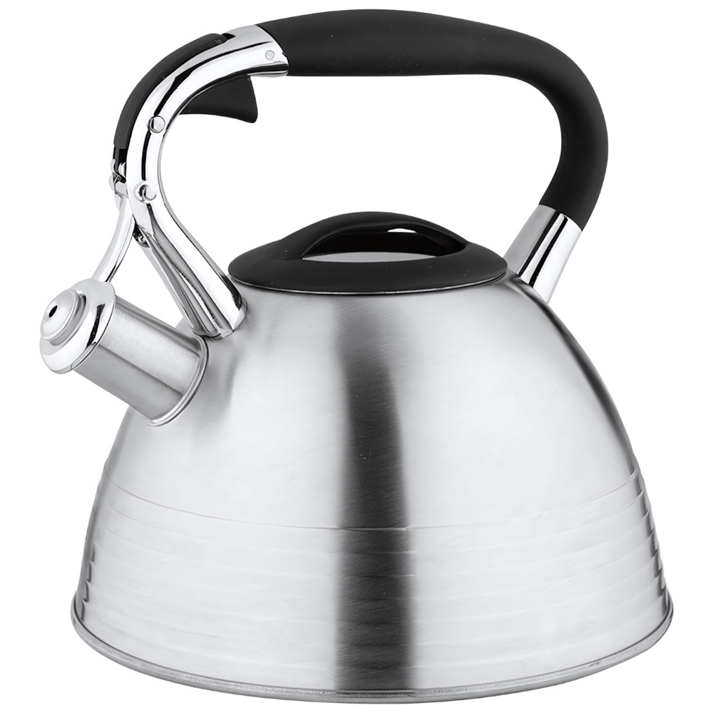 Чайник 3л нерж со свистком "Modern", матовый, ручка soft-touch