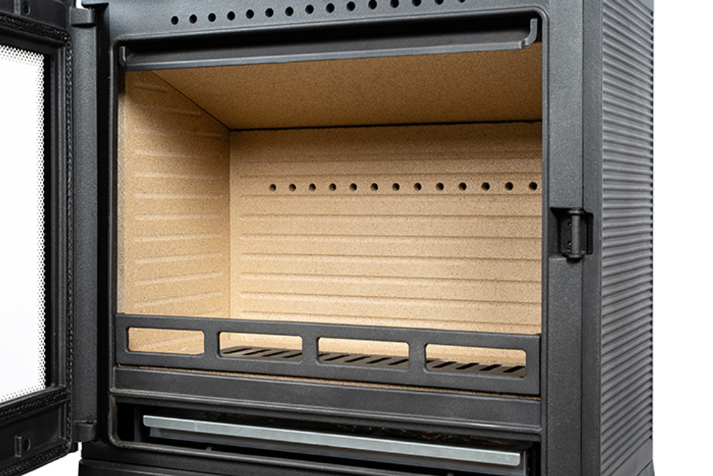 Чугунная отопительная печь Fireway SOLO II стекло шелкография