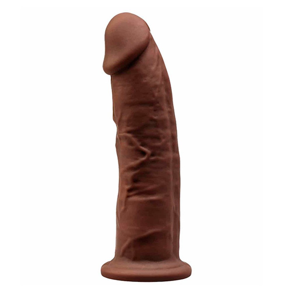 Коричневый фаллоимитатор 15см на присоске SilexD Premium Silicone Dildo Model 2