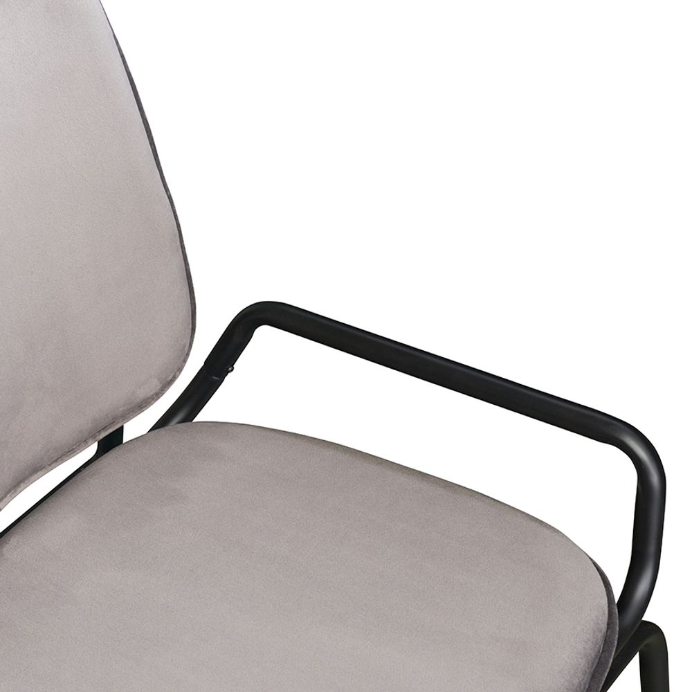 Стул Ror, Double Frame, велюр, черный/серый