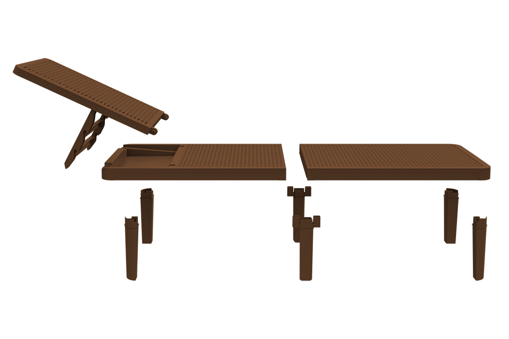 Шезлонг Tweet compact, коричневый