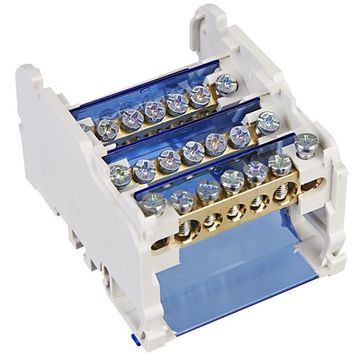 Кросс модуль 4x 7 IEK на DIN-рейку 3L+PEN