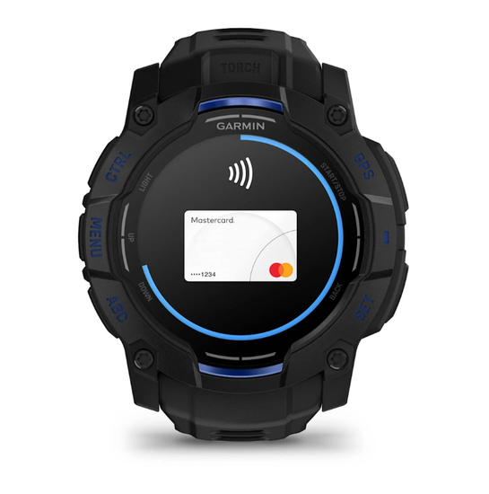 Умные часы Garmin Instinct 3 Amoled 50 mm black with Black/Bolt Blue Band