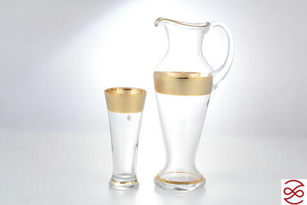 Набор AS Crystal Матовая полоса 7 предметов, графин и стаканы (6 шт)