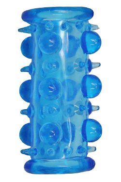 Голубая насадка с шипами и шишечками Bead Sleeve