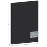 Папка с 10 вкладышами "Soft Touch", 17мм, 700мкм, черная, с внутр. карманом (Berlingo)