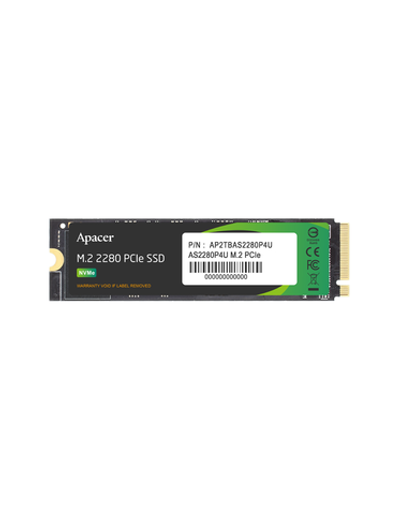 Apacer SSD AS2280P4U 1TB M.2 2280 PCIe Gen3x4, R3500/W3000 Mb/s, 3D NAND, MTBF 1.8M, NVMe, 760TBW, Retail, 5 years (AP1TBAS2280P4U-1)