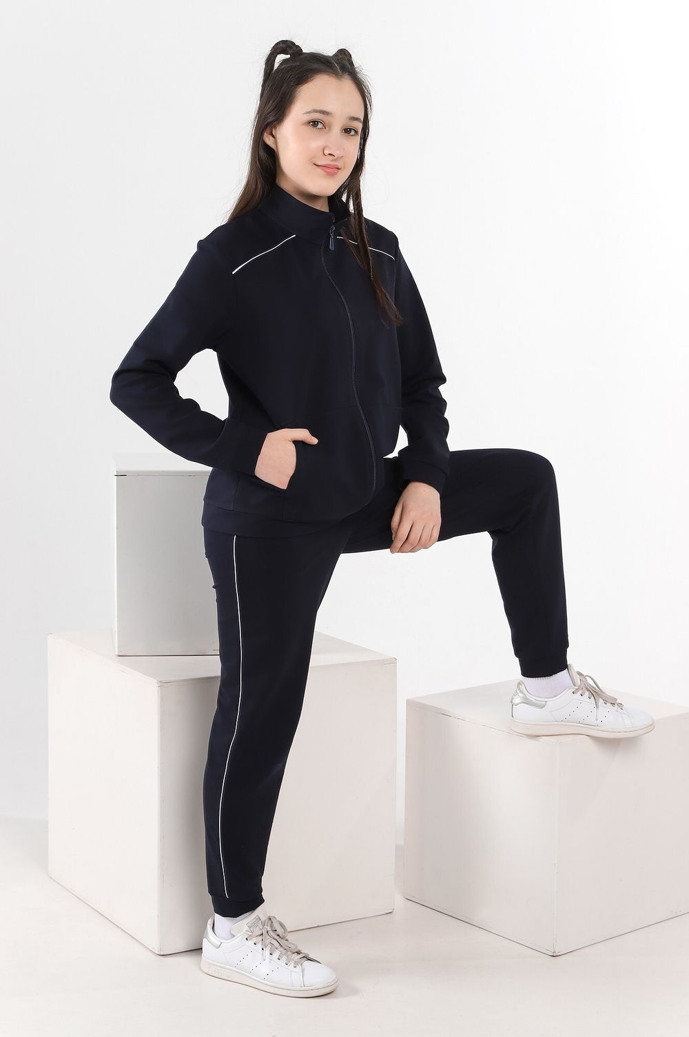 Костюм для девочки Скул-5 Виотекс ТЁМНО-СИНИЙ