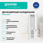 Отдельностоящий двухкамерный холодильник Gorenje RK6201EW4