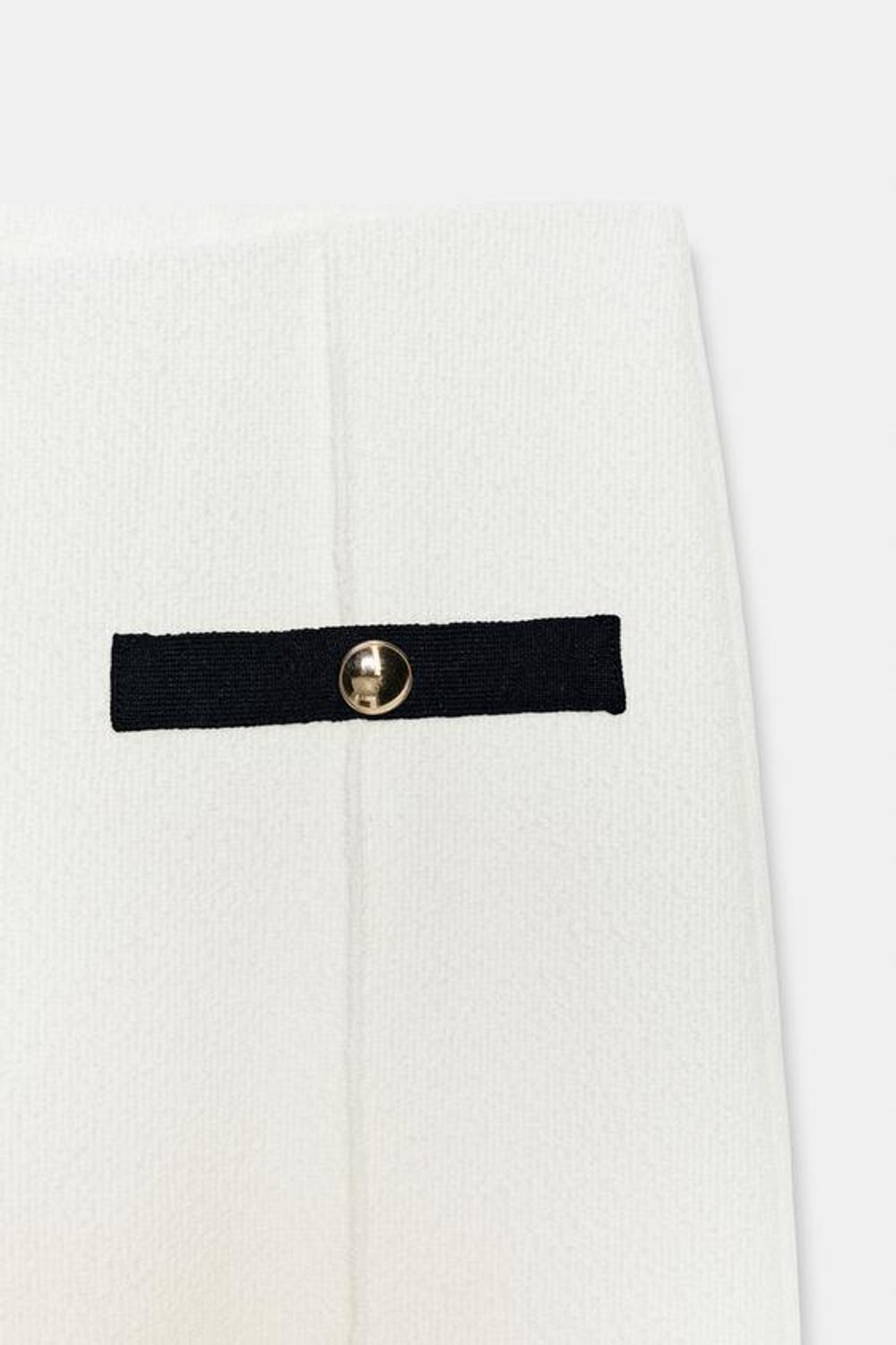 ZARA БРЮКИ-КЮЛОТЫ ИЗ РЕЛЬЕФНОЙ ТКАНИ, ЭКРЮ/ТЕМНО-СИНИЙ