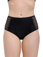 Трусы Zebra слипы с высокой линией талии (черный)