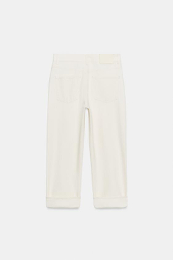 ZARA ДЖИНСЫ BAGGY С НИЗКОЙ ПОСАДКОЙ — ZW COLLECTION, ЭКРЮ