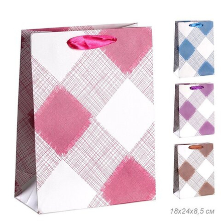 Пакет подарочный 18x24x8,5 / 24814S /уп 12/720/ микс