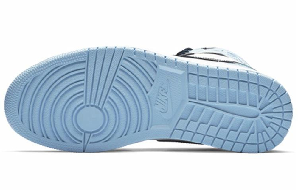 Кроссовки Jordan Air Jordan 1 Retro High Blue Chill 2019 (Женская размерная сетка)