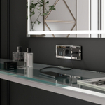 Сенсорный выключатель двухклавишный с подсветкой 1000 Вт (черный)