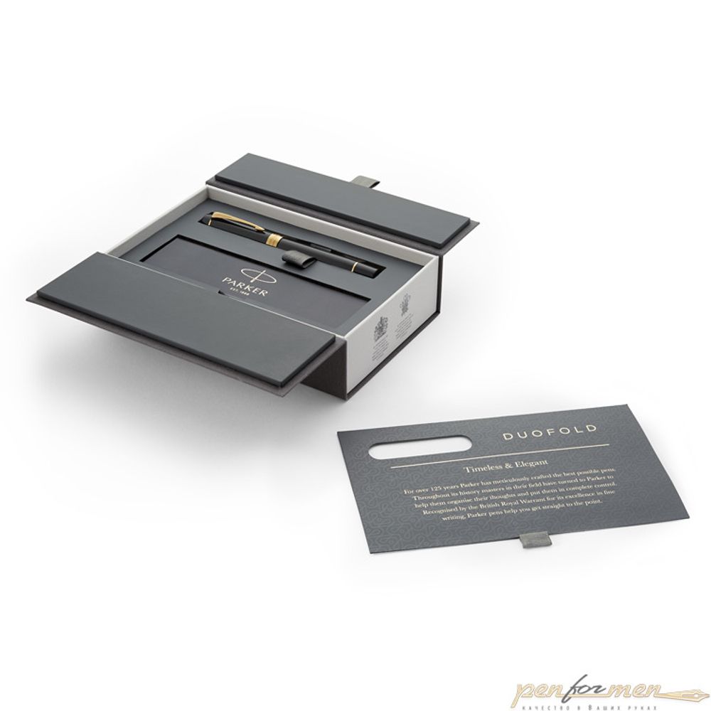 Перьевая ручка Parker Duofold F77 Centennial Black в коробке (1931381)