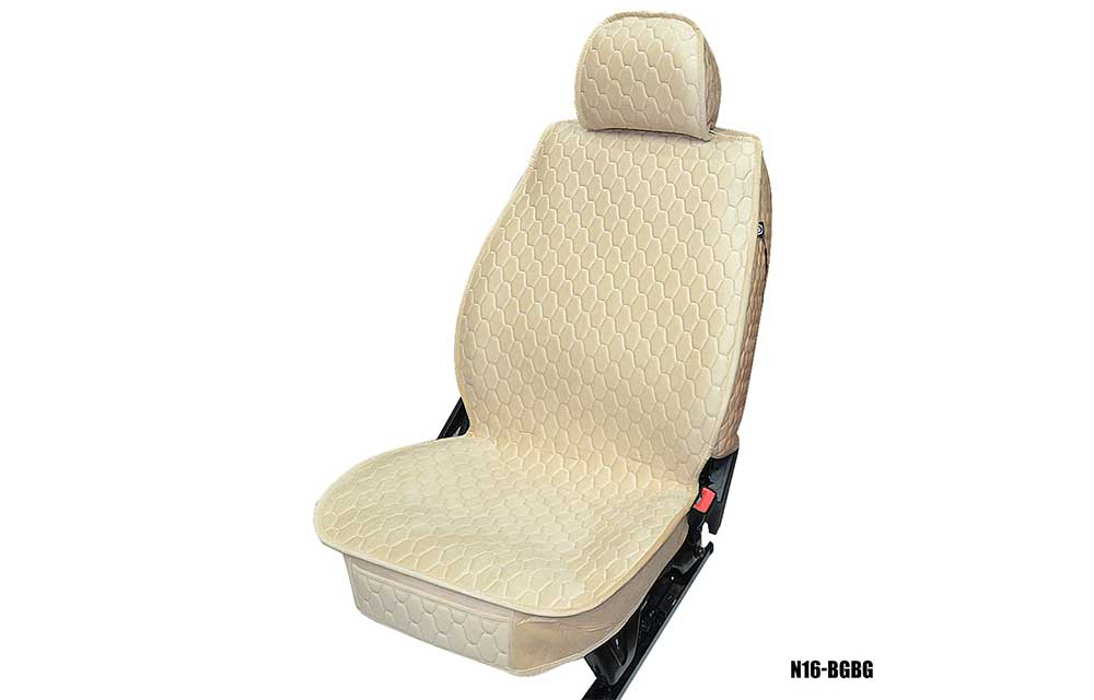 Накидки сидений ПОЛНЫЙ Coolpart MAXIMAL LUX (кт) - N-15-BGBG (Велюр РОМБ) бежевый/ шов бежевый