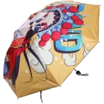 Зонт механический ветроустойчивый, матовая ручка «BESTzontik»- японская девушка, длина 25см, d-110см