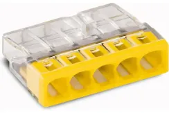 Клемма Wago Cu 5*2,5 желтая 20730