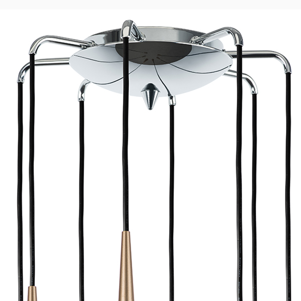 807083 Подвес PUNTO 8х25W G9 хром/шампань