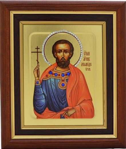 Икона святого Леонида, писанная в монастыре.