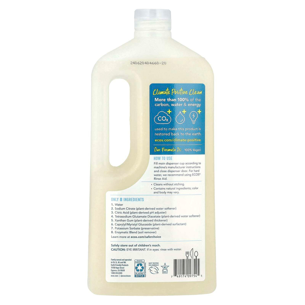 Earth Friendly Products, Wave, гель для посудомоечной машины, бесцветный и прозрачный, 1,18 л (40 жидк. унц.)