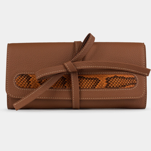 Чехол для ювелирных украшений Plier Bisness из натуральной кожи теленка, цвета карамель