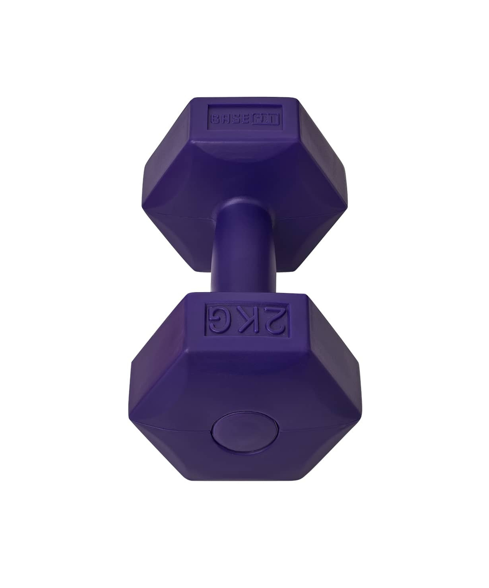 Гантель гексагональная DB-305 2 кг, пластиковый, фиолетовый, пара