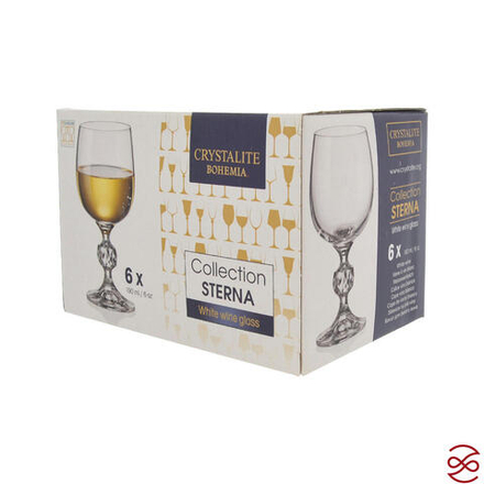 Набор бокалов для вина Crystalite Bohemia Sterna/Klaudie Золотая ветка 190 мл