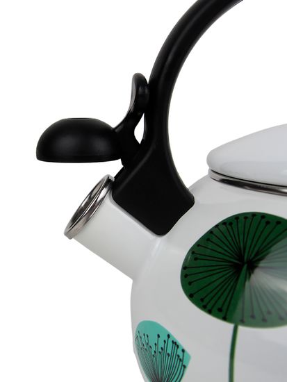 Чайник 2,2 л. эмалированный со свистком Kamille KM 1031 с черной бакелитовой ручкой