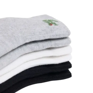Теннисные носки Lacoste Low 3P - white/grey/black