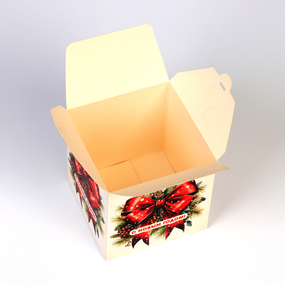 Упаковка складная "Бант" 10*10*10 см