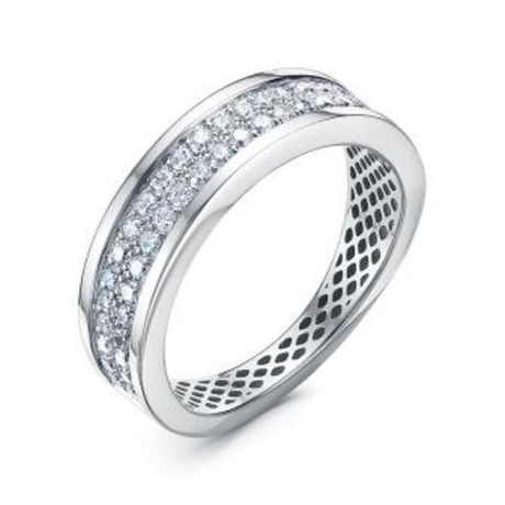 Кольцо из серебра с фианитами