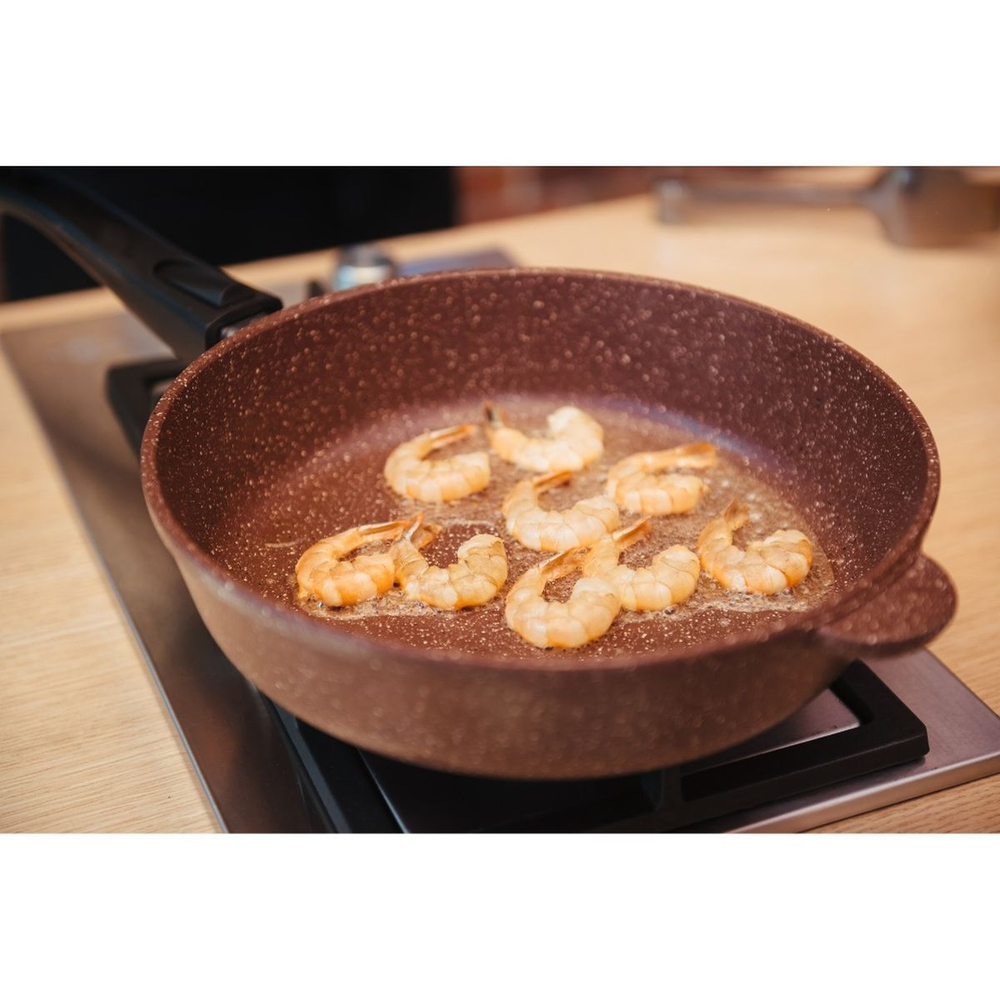 Сковорода алюминий, 28 см, антиприг, Горница, Шоколад, с2812аш, съем руч