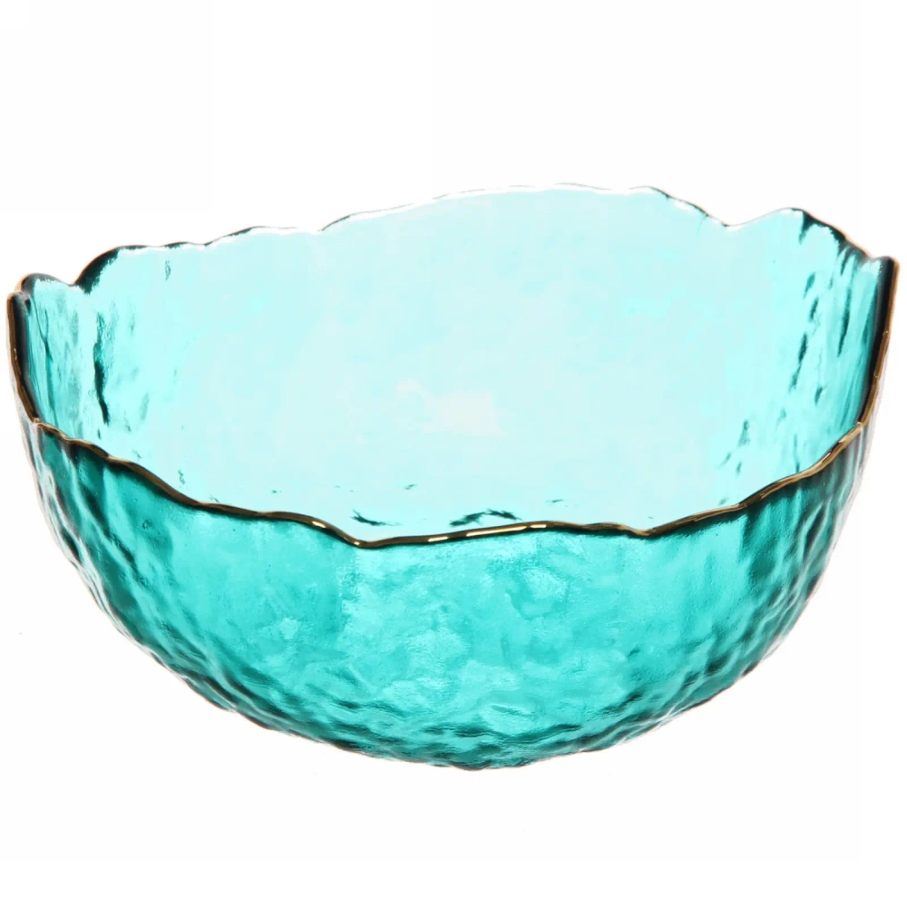 Салатник стеклянный «ICE CRYSTAL» 16см морской