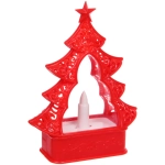 Сувенир с подсветкой «Волшебная ёлочка» 12,5*5,3*16,5 см, Красный (работает от батареек 3*ААА)