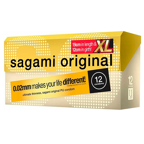 Презервативы увеличенного размера Sagami Original 0.02 XL-size 12шт