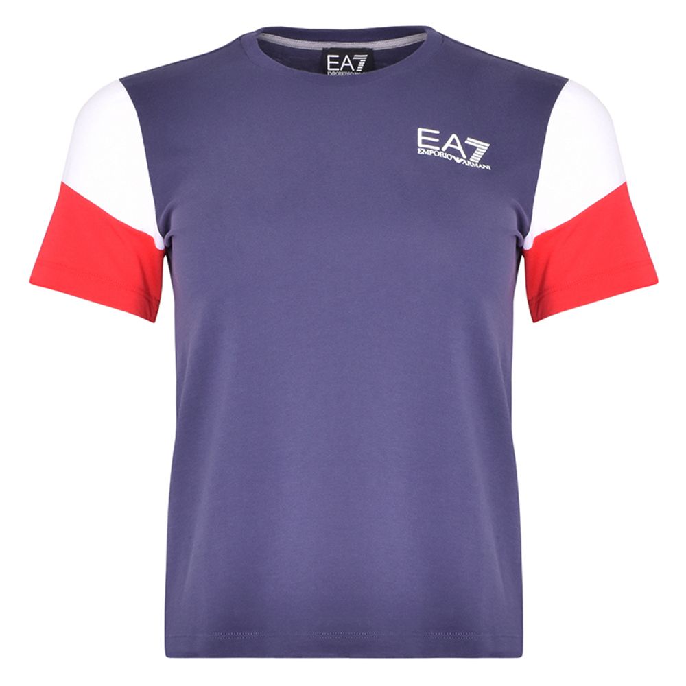 Футболка для мальчика теннисная EA7 Boys Jersey T-shirt - mood indigo