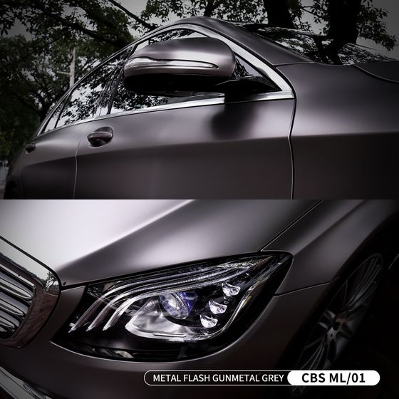 Пленка матовая серая Metal Flash Gunmetal Carbins