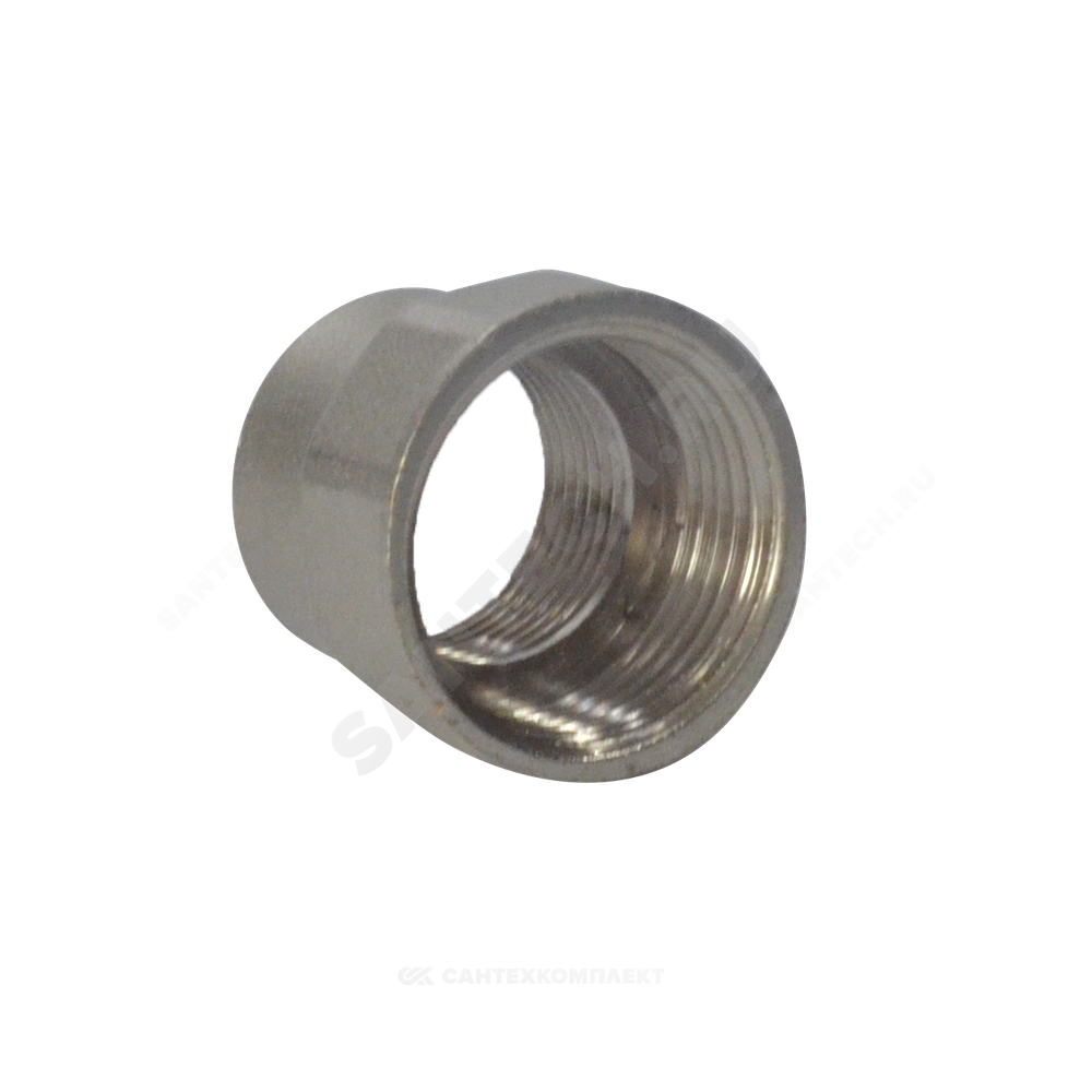 Муфта латунь никель переходная Ду 32х15 (1 1/4"х1/2") ВР/ВР RTP (РосТурПласт) 25174