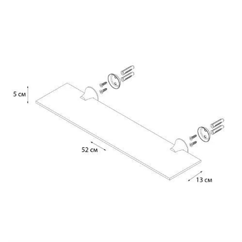 "LAGUNA" Полка стеклянная GR-7803
