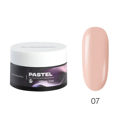 TNL Гель для наращивания Pastel жесткий, HEMA-Free №07, 30 мл